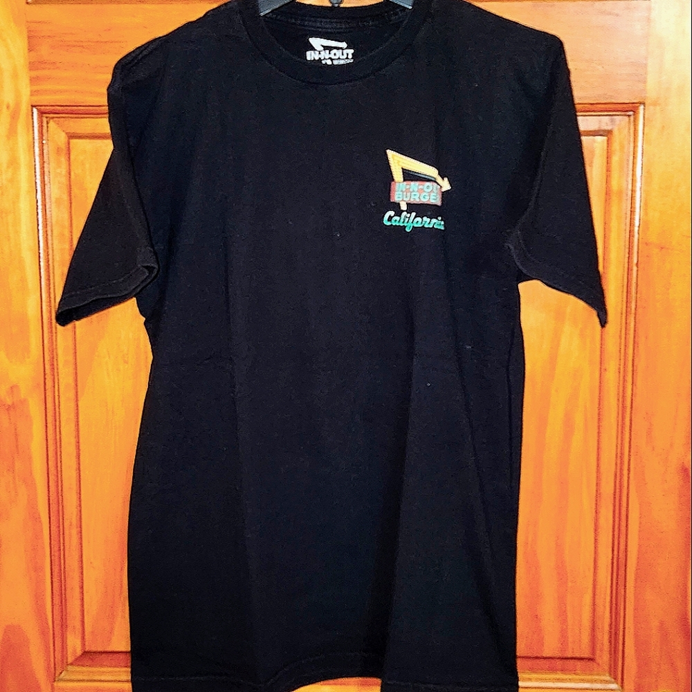 In N Out Burger 2017 California Sean Ellingson palm trees 2-sided t-shirt | Sz M